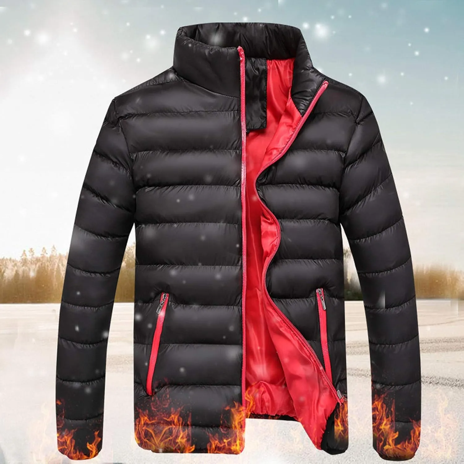 Winter Puffer Jacket For Men Trendy Breathable Down Jacket For Winter Lightweight Classy Business Quilted Coat