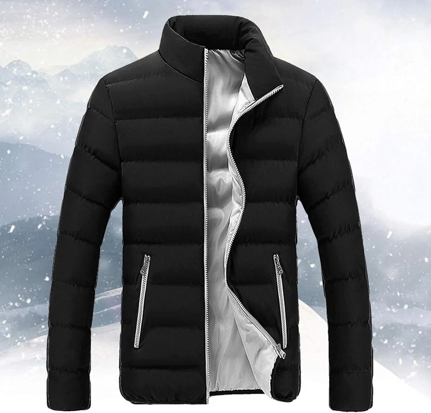 Winter Puffer Jacket For Men Trendy Breathable Down Jacket For Winter Lightweight Classy Business Quilted Coat