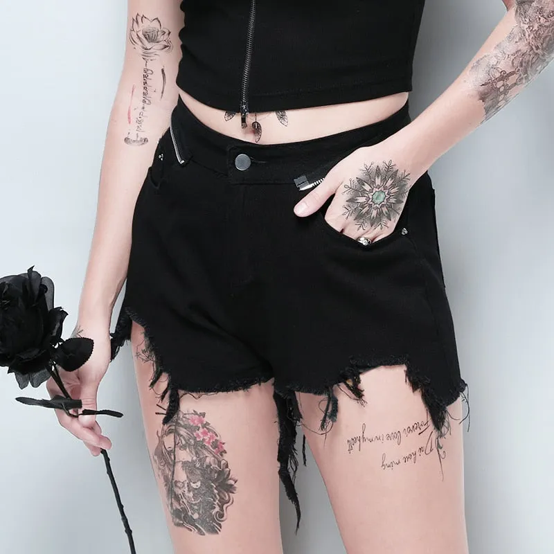 Women's Casual High Waist Denim Shorts