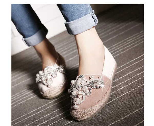 Women's Spring & Autumn Loafers With Pearl
