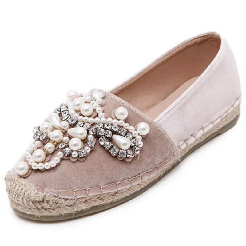 Women's Spring & Autumn Loafers With Pearl