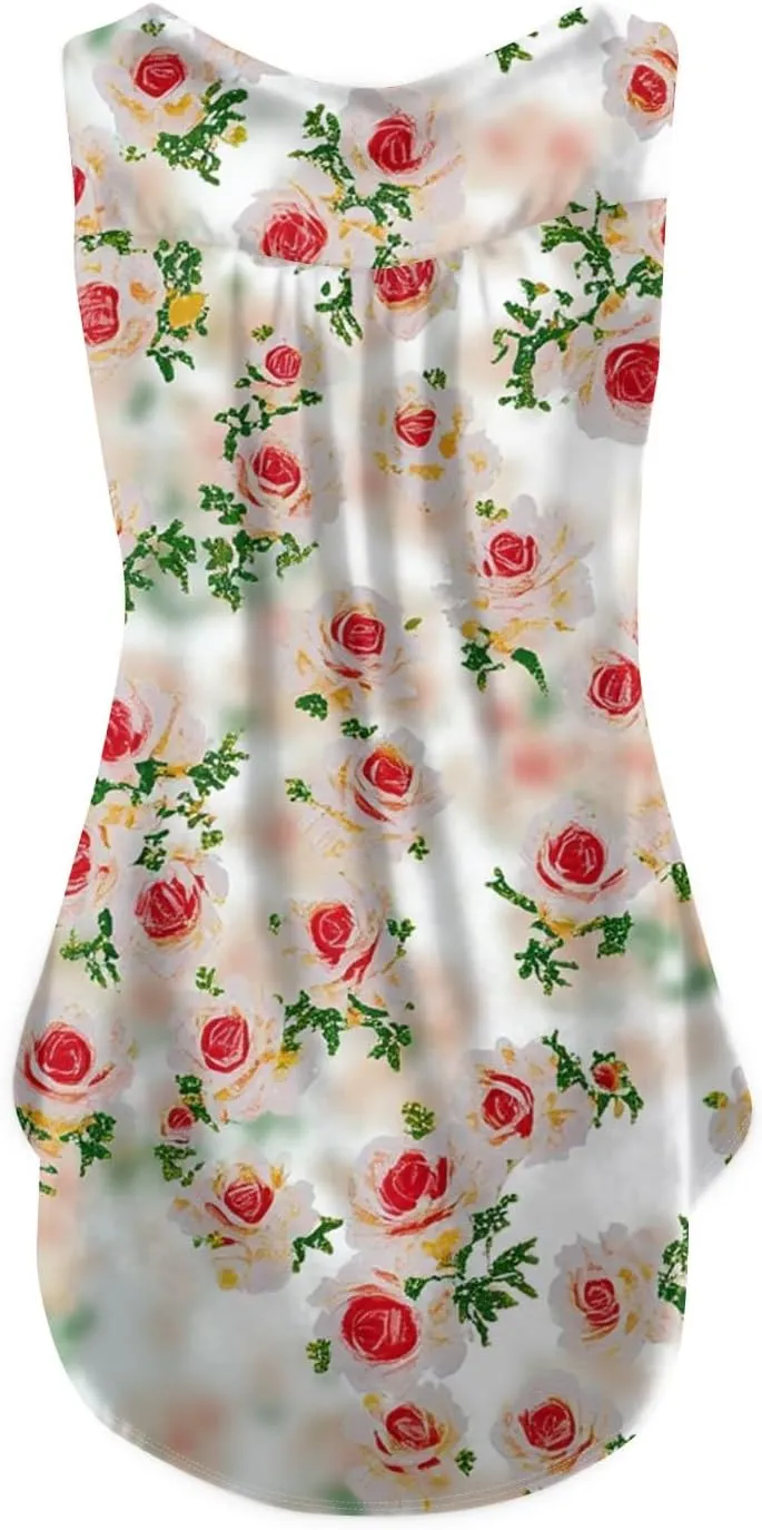 Womens Trendy Tank Tops 2025 Loose Fit Summer Sleeveless V Neck Button Down Shirt Casual Trendy Outfits Clothes
